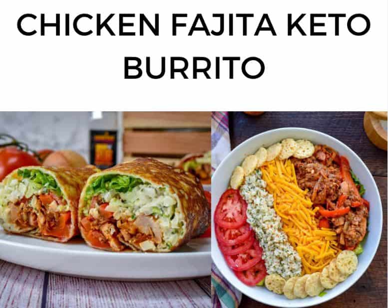 Chicken Fajita Keto Burrito