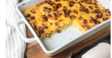 Low Carb Hashbrown Breakfast Casserole