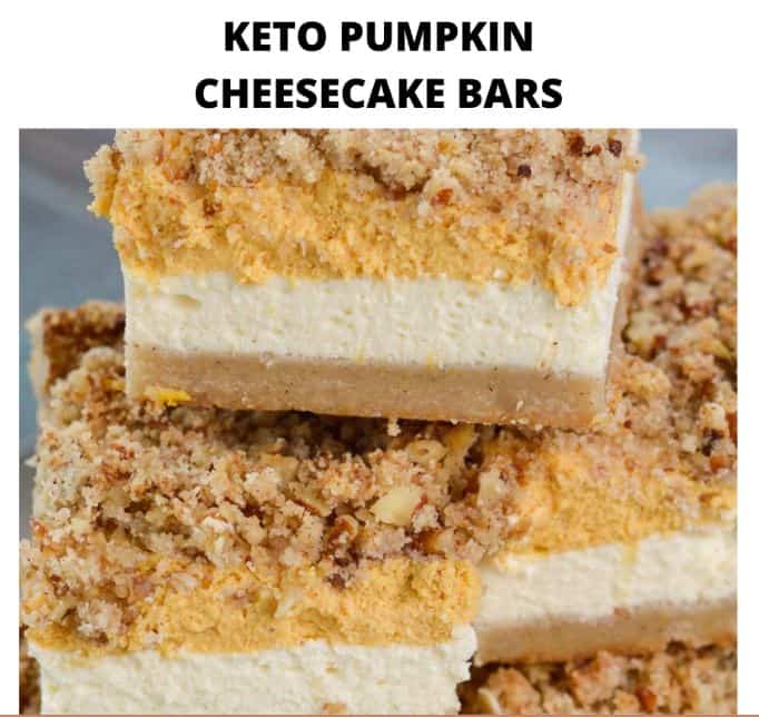 Keto Cheesecake Pumpkin Bars