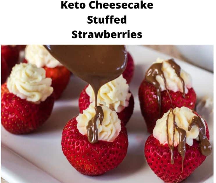Keto Cheesecake Stuffed Strawberries