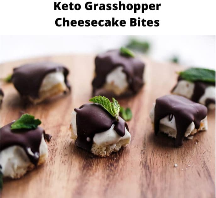 Keto Grasshopper Cheesecake Bites