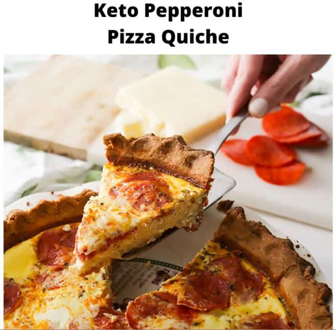 Keto Pepperoni Pizza Quiche