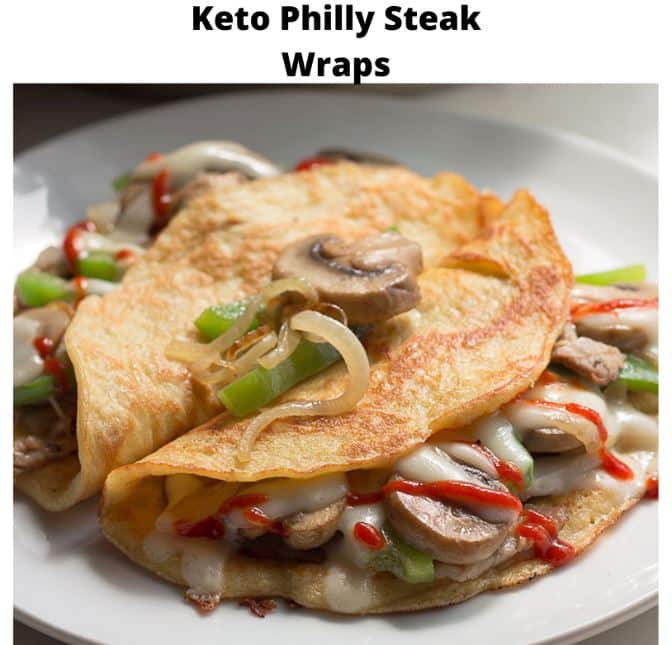 Keto Philly Steak Wraps