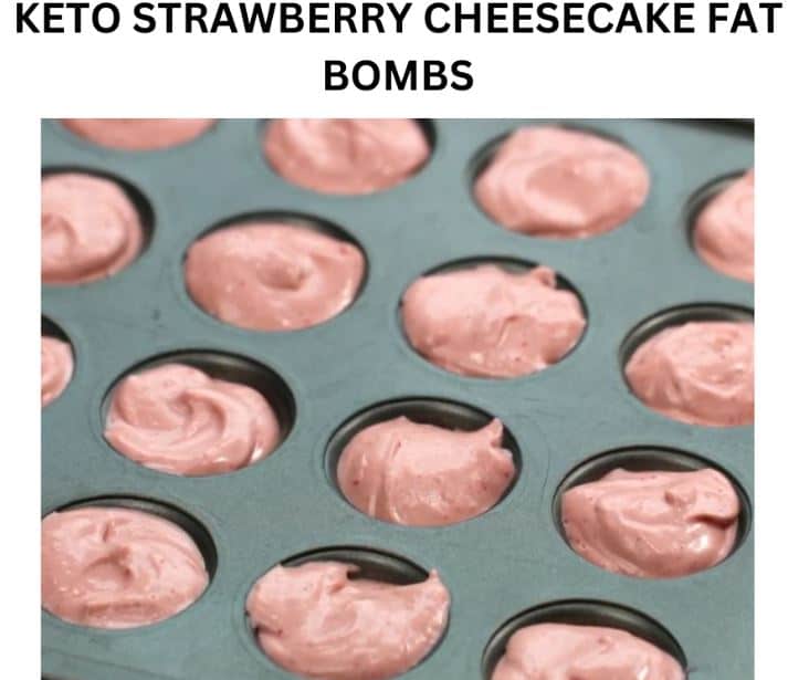 Keto Strawberry Cheesecake Fat Bomb