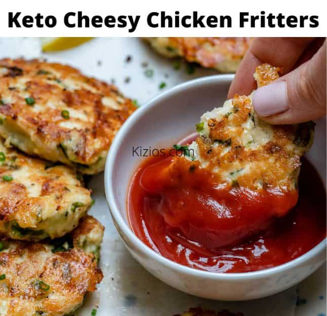 Keto CHeesy Chicken Fritters
