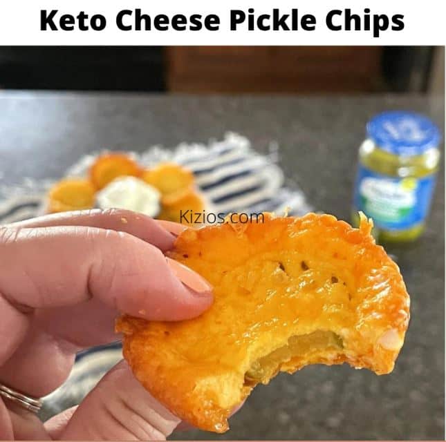 Keto Cheese Pickle Chips