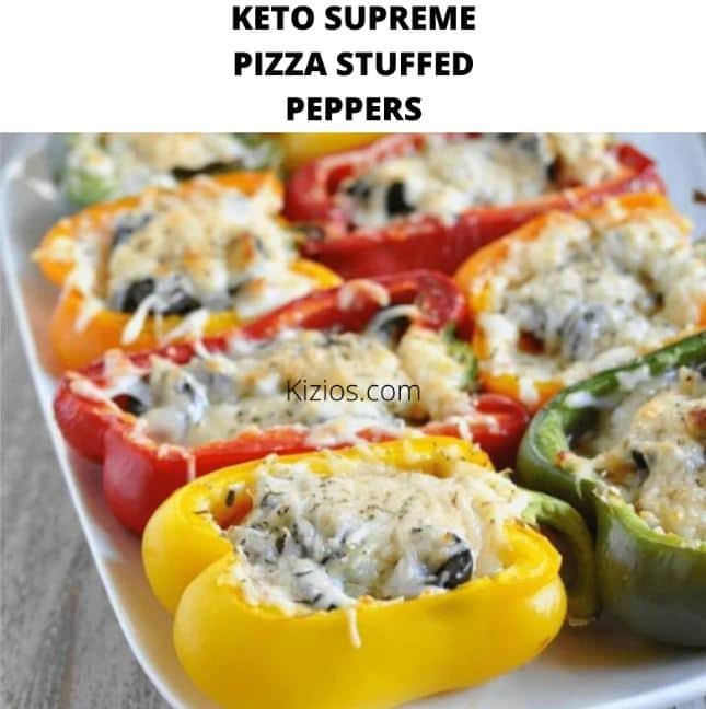 Keto Supreme Pizza Stuffed Peppers