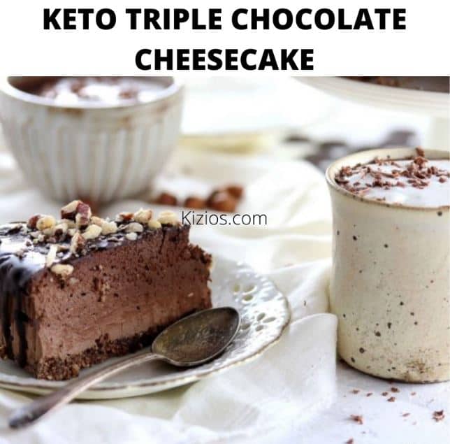 Keto Triple Chocolate Cheesecake