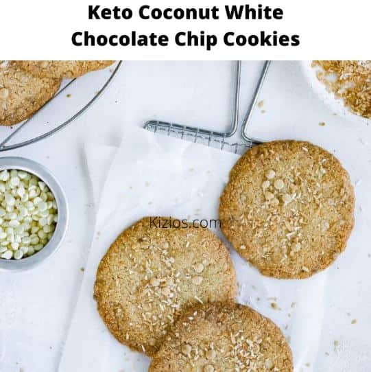 Keto Coconut White Chocolate Chip Cookies