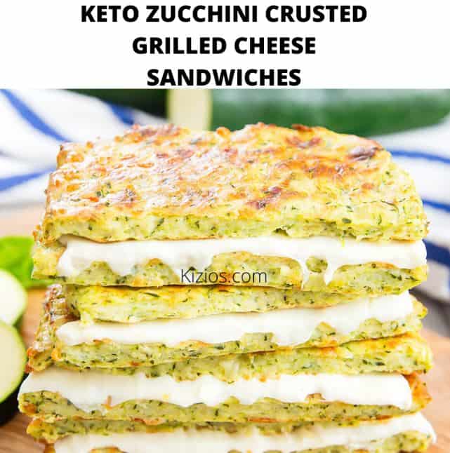 Keto Zucchini Crusted Grilled Cheese Sandwiches