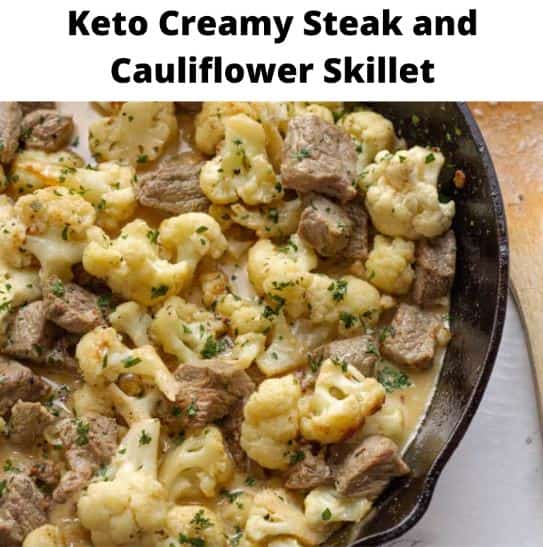 Keto Creamy Steak And Cauliflower Skillet