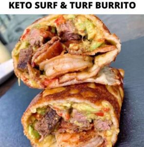 KETO SURF & TURF BURRITO - Keto Recipes