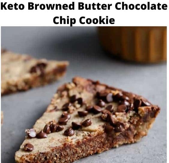Keto Browned Butter Chocolate Chip Cookie