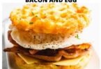Keto Chaffle Sandwich With Bacon And Egg