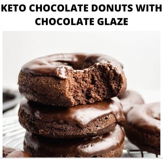 Keto Chocolate Donuts With Chocolate Glaze