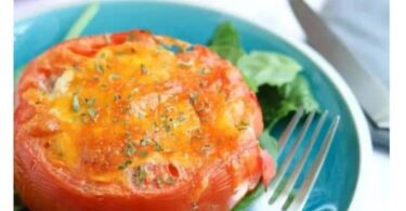 Keto Tuna Melt Stuffed Tomatoes