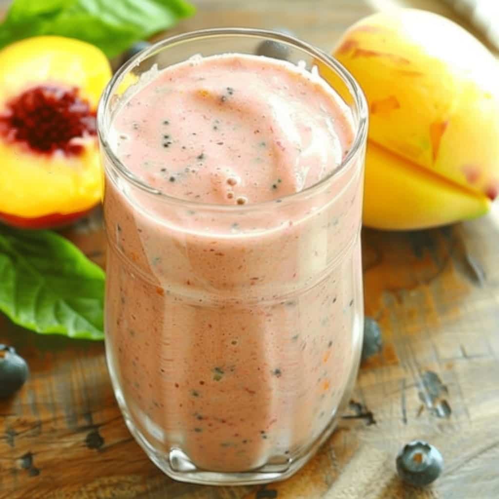 Keto Blueberry Peach Smoothie