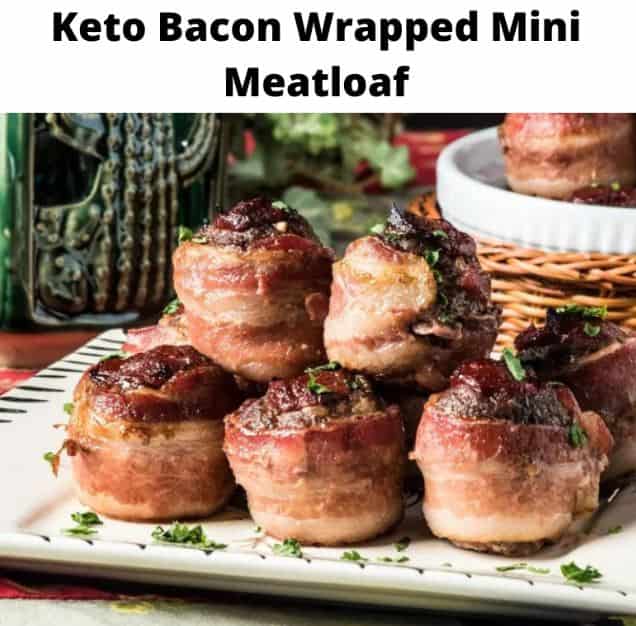 Keto Bacon Wrapped Mini Meatloaf