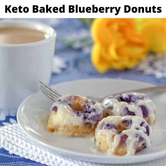 Keto Baked Blueberry Donuts