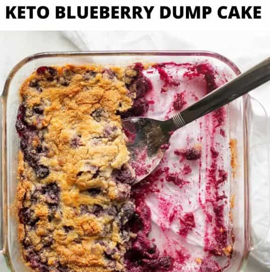 Keto Blueberry Dump Cake