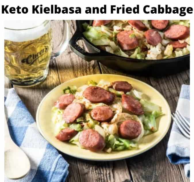 Keto Kielbasa And Fried Cabbage
