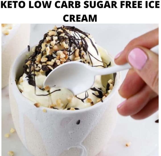 Keto Low Carb Sugar Free Ice Cream