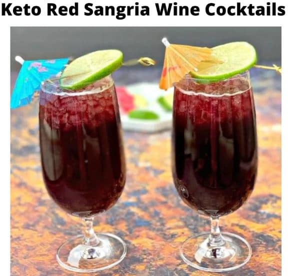Keto Red Sangria wine Cocktails
