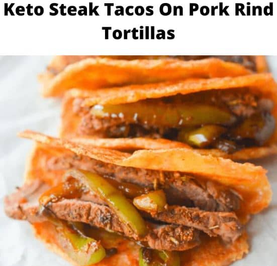 Keto Steak Taco On Pork Rind Tortillas