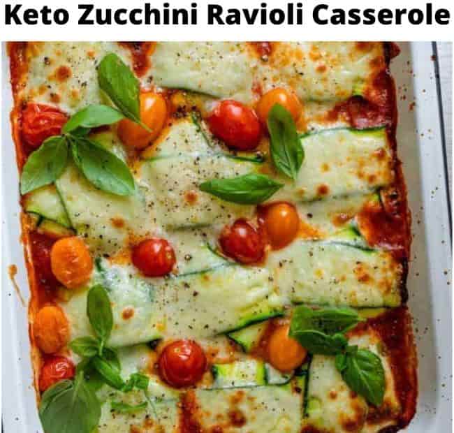 Keto Zucchini Ravioli Casserole