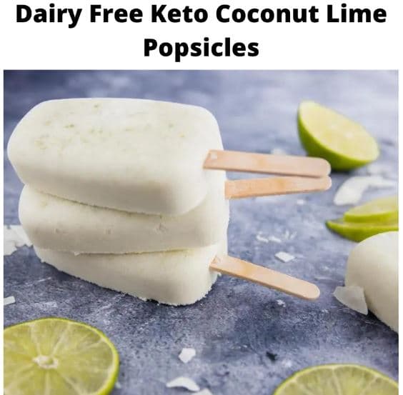Dairy Free Keto Coconut Lime Popsicles