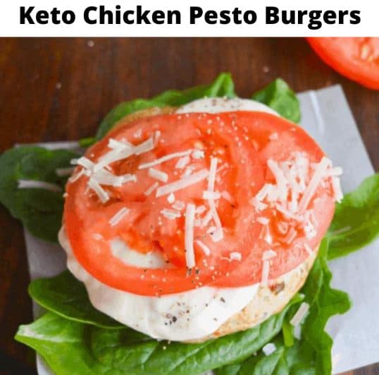 Keto Chicken Pesto Burgers