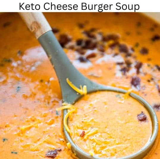 Keto Cheese Burger Soup