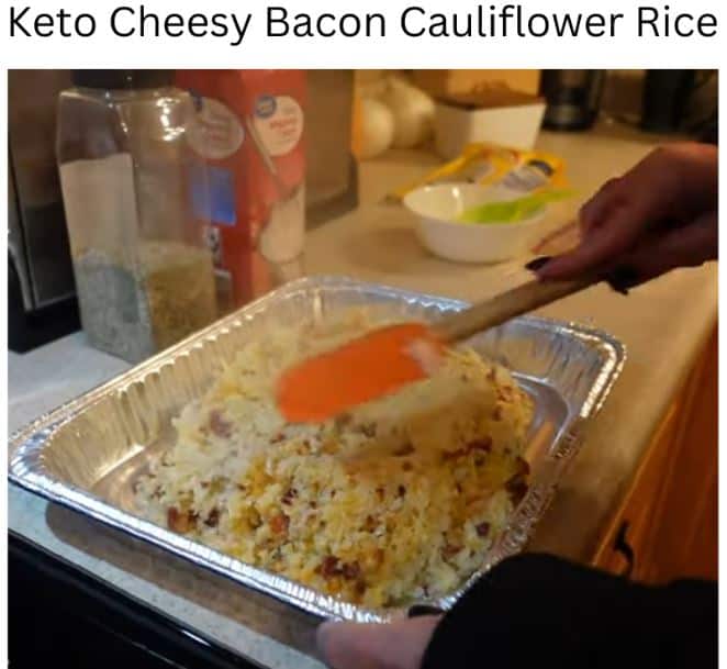 Keto Cheesy Bacon Cauliflower Rice