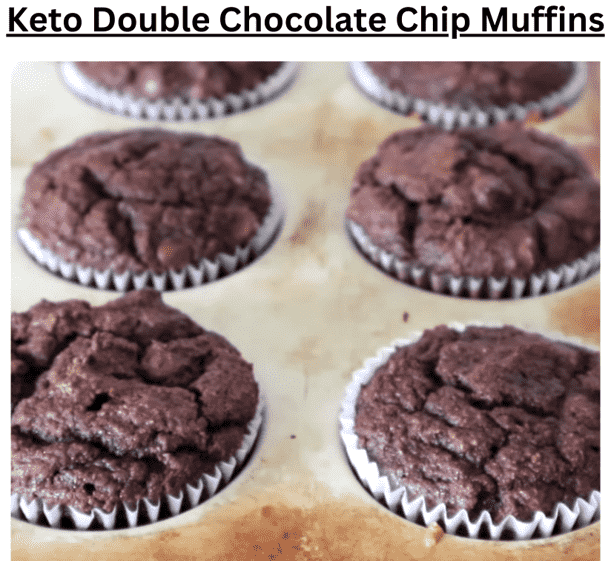 Keto Double Chocolate Chip Muffins