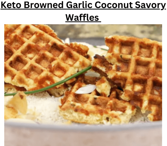 Keto Browned Garlic Savory Waffles