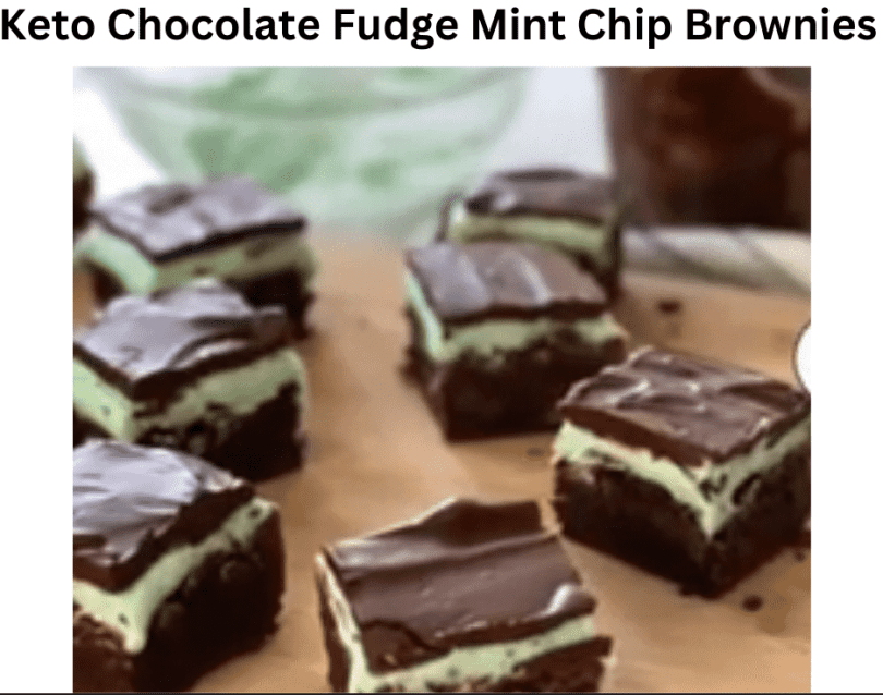 Keto Chocolate Fudge Mint Chip Brownies - Keto Recipes