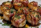 Keto bacon-wrapped scallops