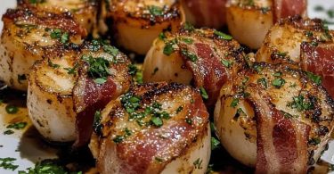 Keto bacon-wrapped scallops