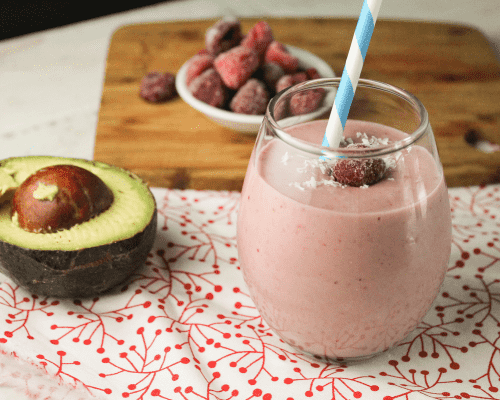 Keto Raspberry Avocado Smoothie